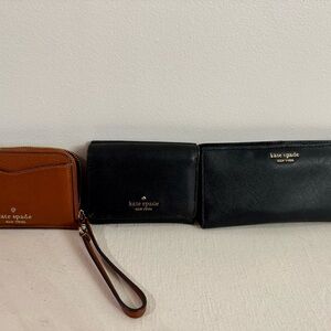 Kate Spade Black and Brown Wallet Set (3 Wallets)